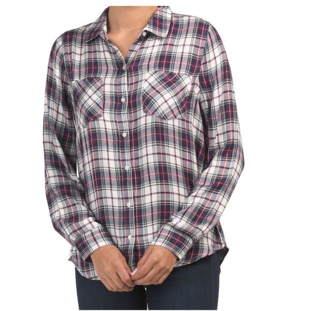 Lucky Brand   Split Back Plaid Button Down Shirt